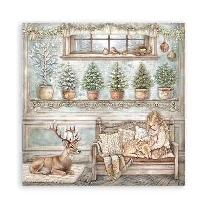 Scrapbooking Printed Pad for Art and Craft 22 sheets cm 30,5x30,5 (12"x12") Single face - White Christmas
