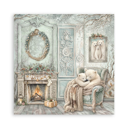 Scrapbooking Printed Pad for Art and Craft 22 sheets cm 30,5x30,5 (12"x12") Single face - White Christmas