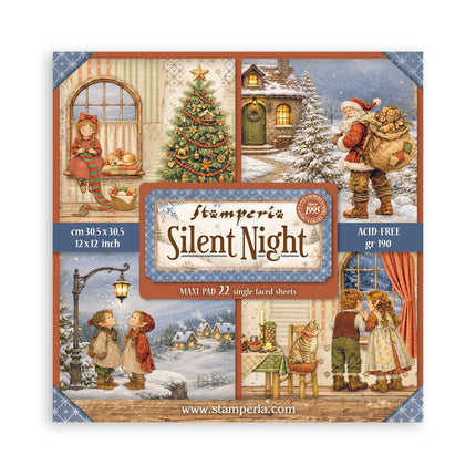 Scrapbooking Printed Pad for Art and Craft 22 sheets cm 30,5x30,5 (12"x12") Single face - Silent Night