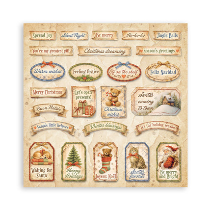 Scrapbooking Printed Pad for Art and Craft 22 sheets cm 30,5x30,5 (12"x12") Single face - Silent Night