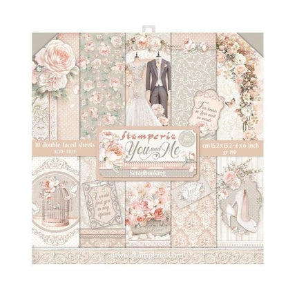 Scrapbooking Extra small Pad 10 sheets cm 15,24x15,24 (6"x6") - You and me