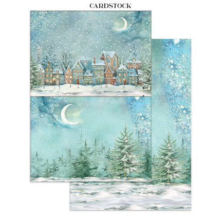 Junk journal stickers, cut-outs, backgrounds - Alice in Christmas