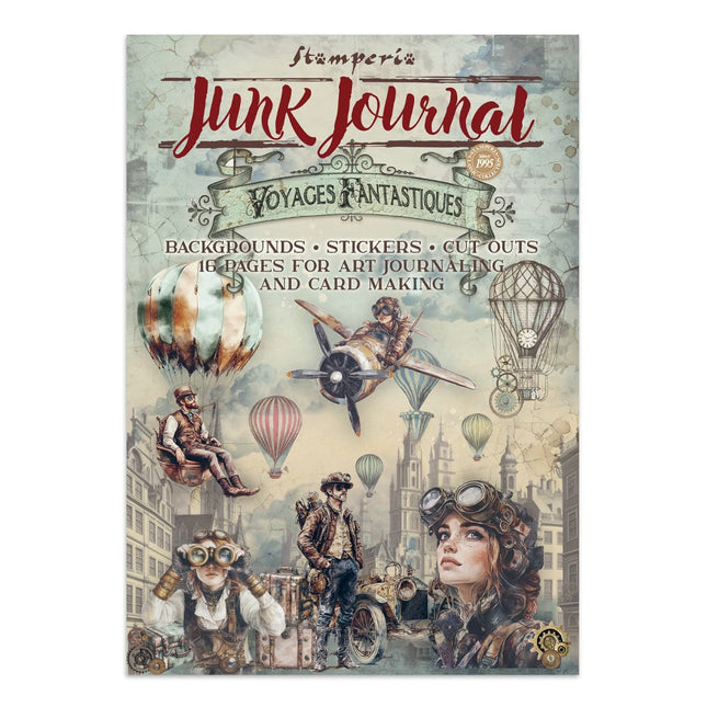 Junk journal stickers, cut-outs, backgrounds - Voyages Fantastiques