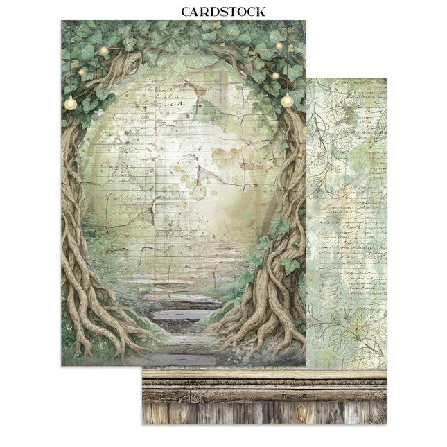 Junk journal stickers, cut-outs, backgrounds - Herbarium Silvae