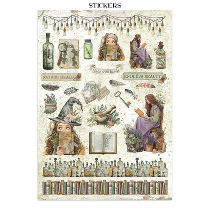 Junk journal stickers, cut-outs, backgrounds - Herbarium Silvae