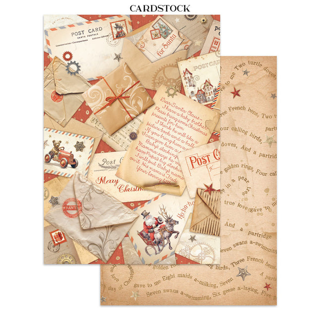 Junk journal stickers, cut-outs, backgrounds - Gear up for Christmas