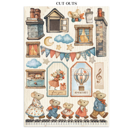 Junk journal stickers, cut-outs, backgrounds - Family