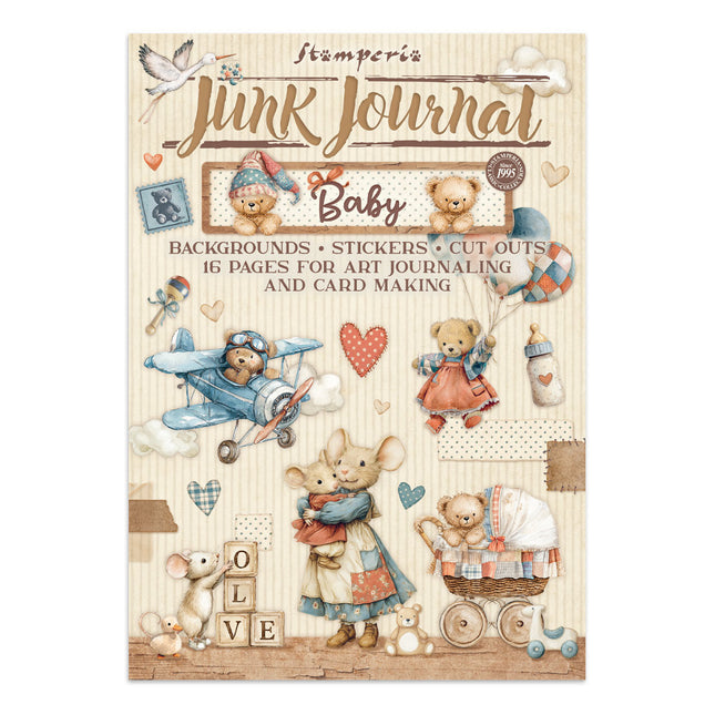 Junk journal stickers, cut-outs, backgrounds - Baby