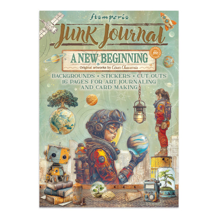 Junk journal stickers, cut-outs, backgrounds - A new Beginning