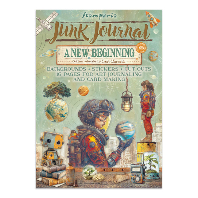 Junk journal stickers, cut-outs, backgrounds - A new Beginning