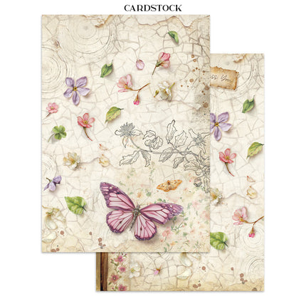 Printed Art Junk journal: stickers, cut-outs, backgrounds for Art and Craft - All Around
