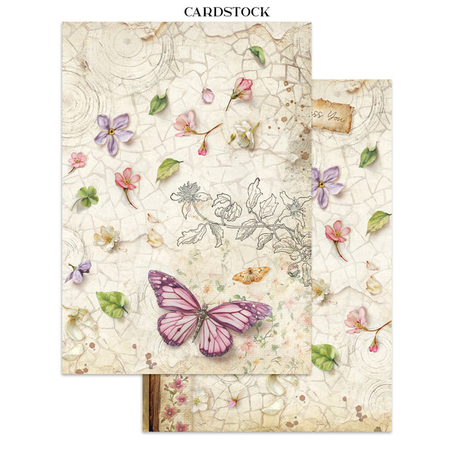 Printed Art Junk journal: stickers, cut-outs, backgrounds for Art and Craft - All Around