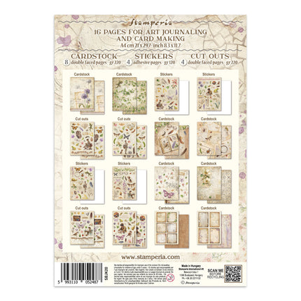 Printed Art Junk journal: stickers, cut-outs, backgrounds for Art and Craft - All Around