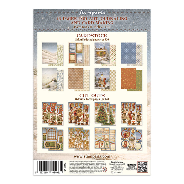 Printed Art Junk Journal Focus Points for Art and Craft A5 - Silent Night