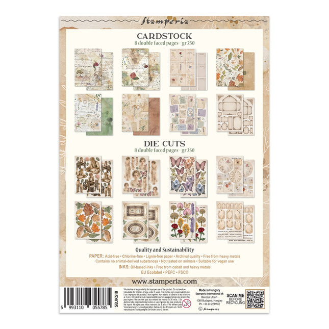 Printed Art Junk Journal Focus Points for Art and Craft A5 - Flowers and Poems