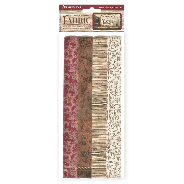 Pack 4 sheets fabric cm 30x30 - Vintage Library
