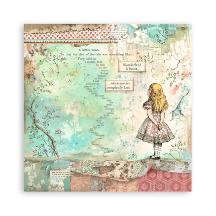 Pack 4 sheets fabric cm 30x30 - Alice Forever