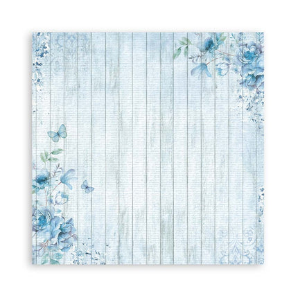 Pack 4 sheets fabric cm 30x30 - Blue and Roseland