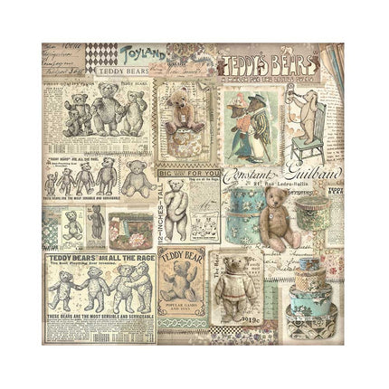 Pack 4 sheets fabric cm 30x30 - Brocante Antiques
