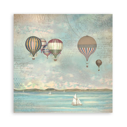 Pack 4 sheets fabric cm 30x30 - Sea Land
