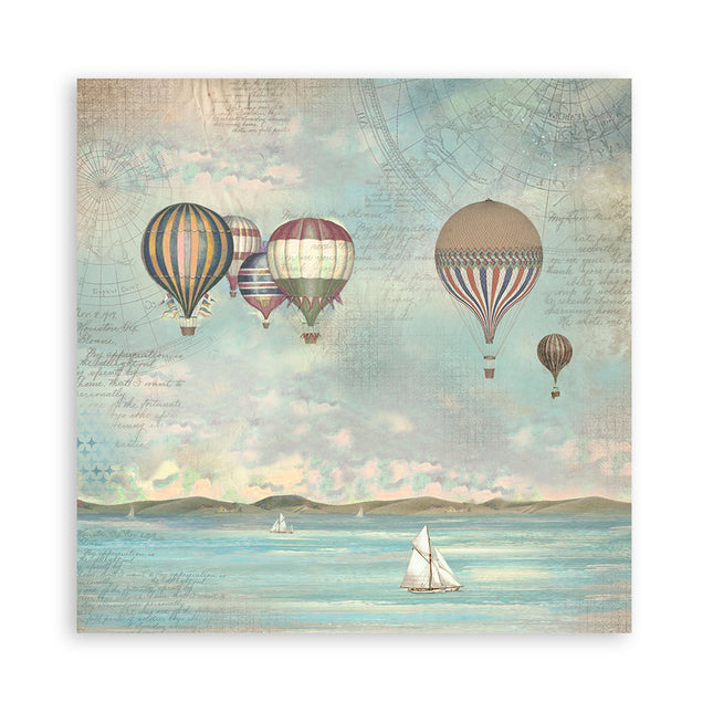 Pack 4 sheets fabric cm 30x30 - Sea Land