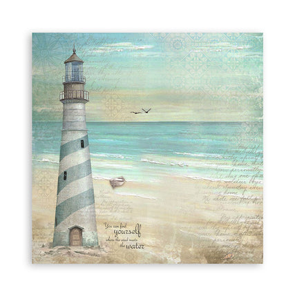Pack 4 sheets fabric cm 30x30 - Sea Land