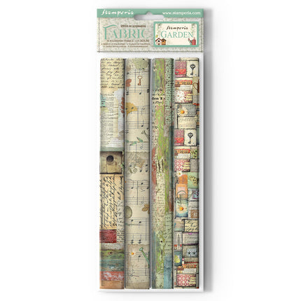 Pack 4 sheets fabric cm 30x30 - Garden
