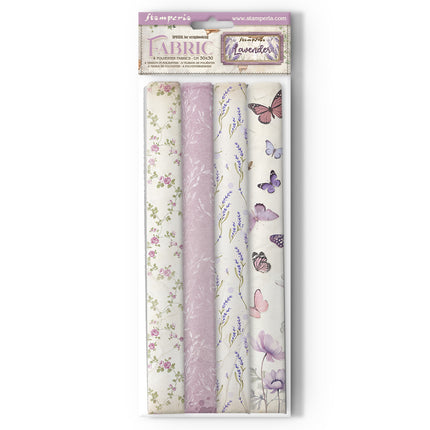 Pack 4 sheets fabric cm 30x30 - Lavender
