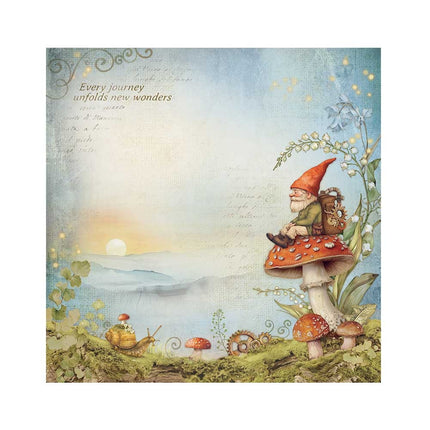 Pack 4 sheets fabric cm 30x30 - Hidden Grove
