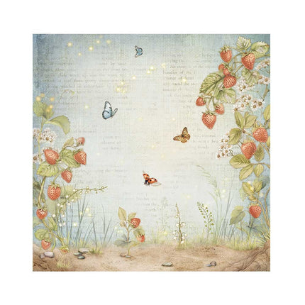 Pack 4 sheets fabric cm 30x30 - Hidden Grove