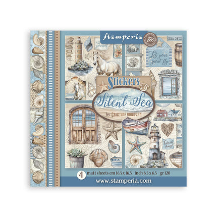 Stickers mm 165x165  4 sheets - Silent Sea