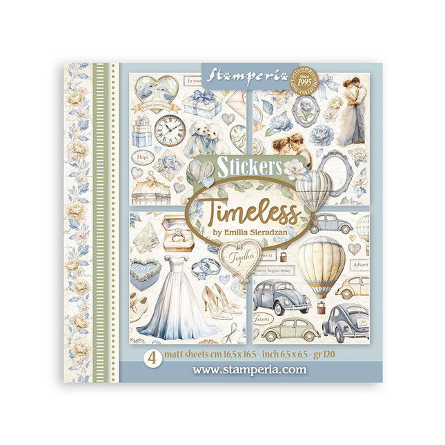 Stickers mm 165x165  4 sheets - Timeless