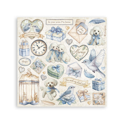 Stickers mm 165x165  4 sheets - Timeless