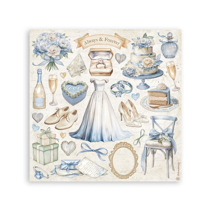 Stickers mm 165x165  4 sheets - Timeless