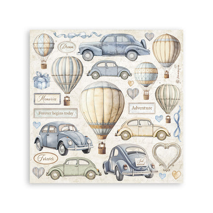 Stickers mm 165x165  4 sheets - Timeless