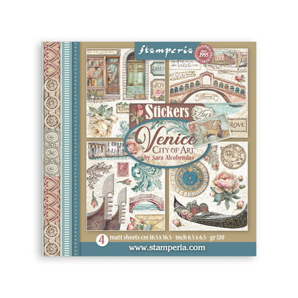 Sticker Album mm 165x165  4 sheets - Venice City of Art