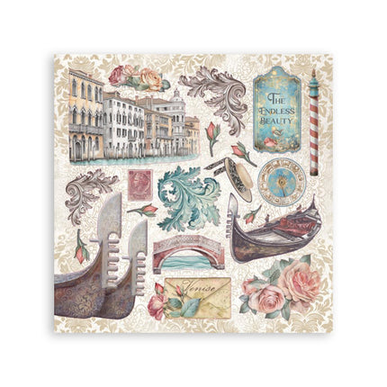 Sticker Album mm 165x165  4 sheets - Venice City of Art