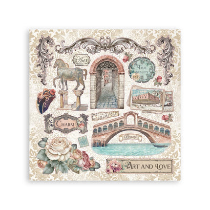 Sticker Album mm 165x165  4 sheets - Venice City of Art
