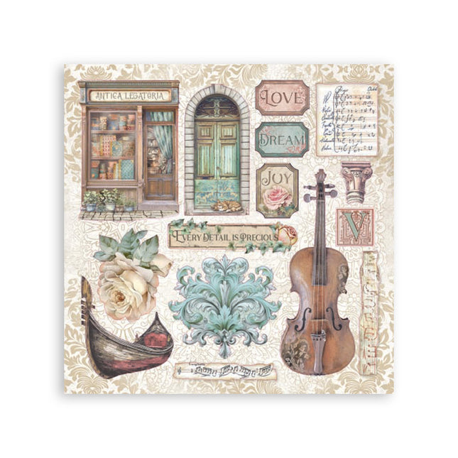 Sticker Album mm 165x165  4 sheets - Venice City of Art