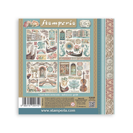 Sticker Album mm 165x165  4 sheets - Venice City of Art