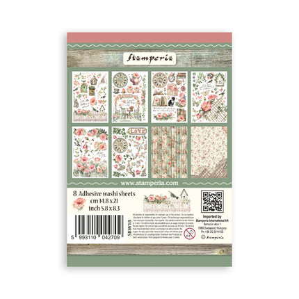 Washi pad 8 sheets A5 - House of Roses