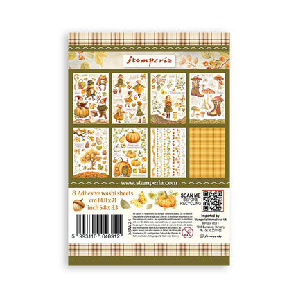 Washi pad 8 sheets A5 - Whispering woods
