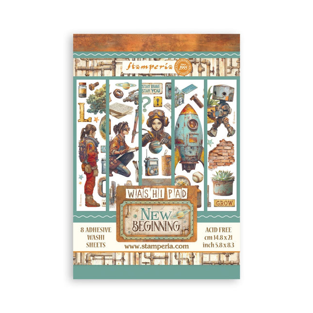 Washi pad 8 sheets A5 - A new Beginning