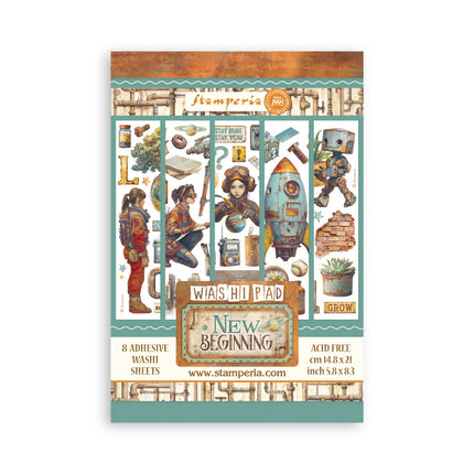 Washi pad 8 sheets A5 - A new Beginning