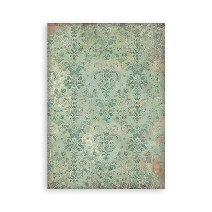 Printed Washi pad for Art and Craft A5 8 sheets - Gardens of Time