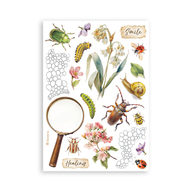 Printed Washi pad for Art and Craft A5 8 sheets - All Around