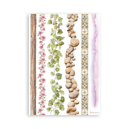 Printed Washi pad for Art and Craft A5 8 sheets - All Around
