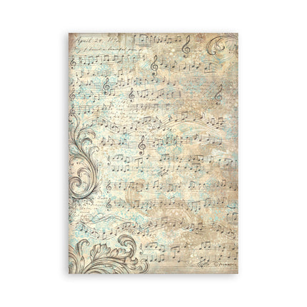 Printed Washi pad for Art and Craft A5 8 sheets - Symphony