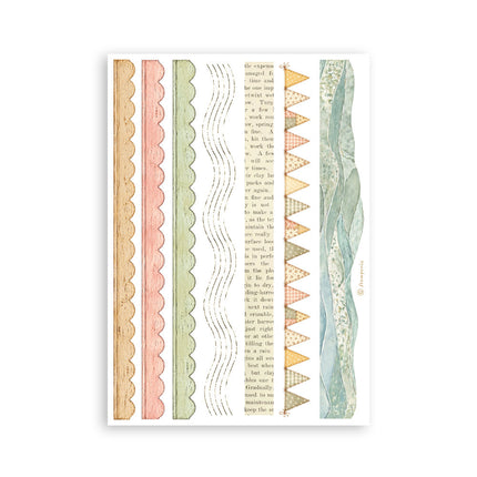 Printed Washi pad for Art and Craft A5 8 sheets - Cozy Family