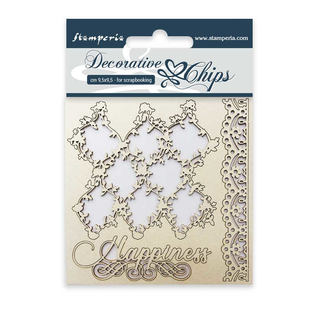 Decorative chips cm. 9,5x9,5 Lace and border